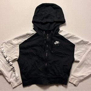 Nike Air Black and White Zip up Hoodie